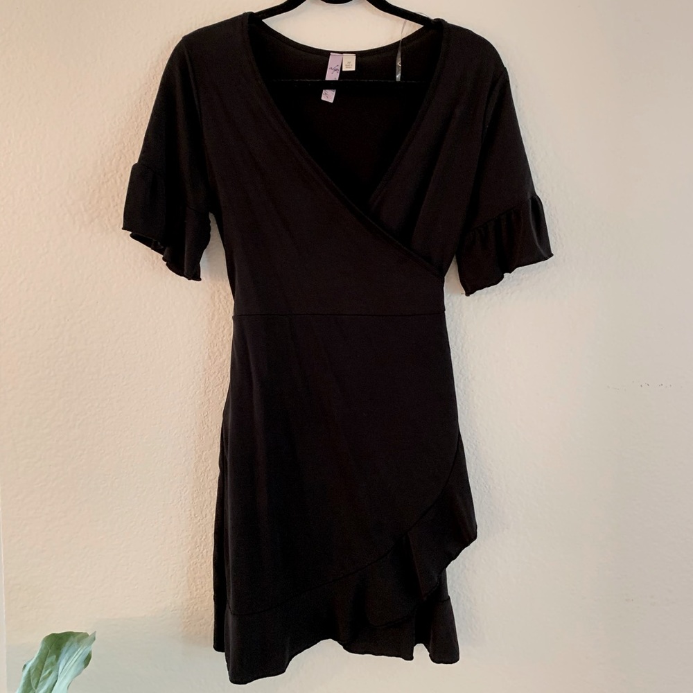 Medium grey wrap around dress